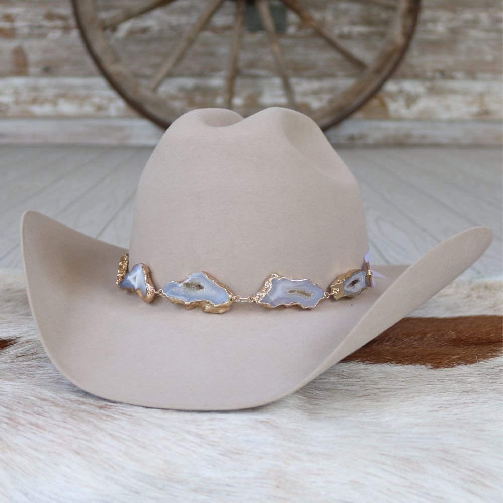 Agate Geode Slice Hat Band – Savannah