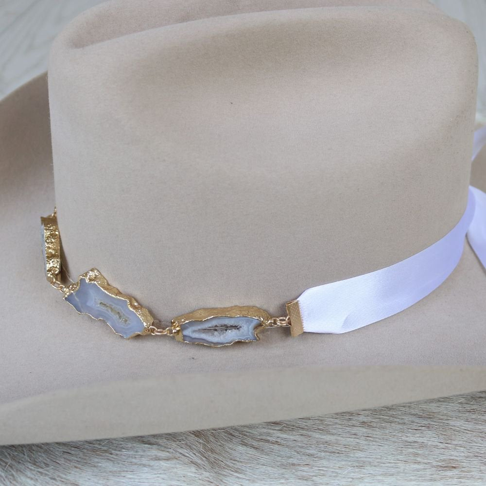 Agate Geode Slice Hat Band – Savannah