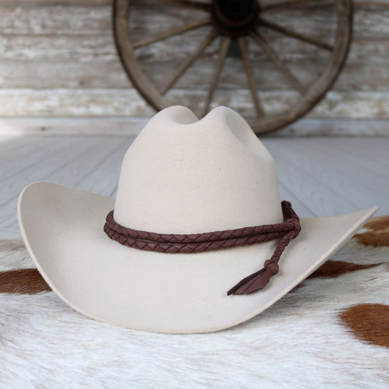 Brown Braided Leather Hat Band – Willow Lane Hat Co display picture 2