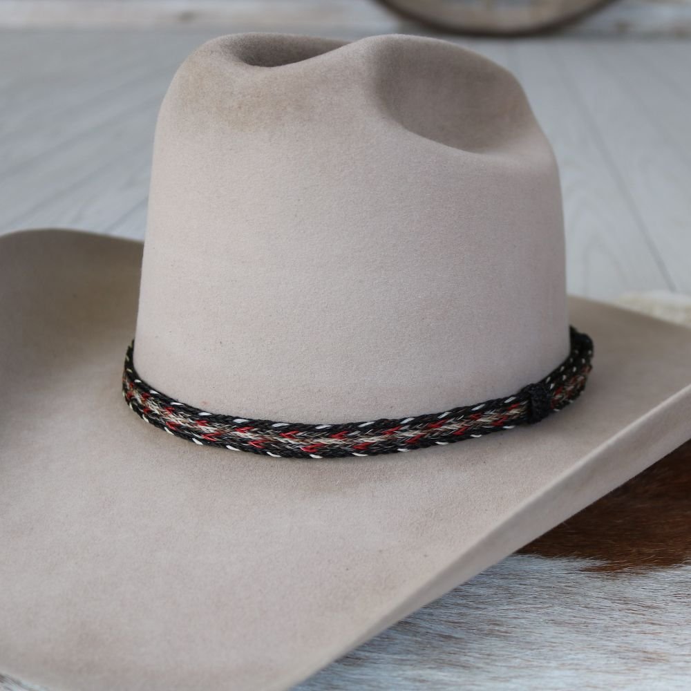 Horsehair Red Braided Hat Band - Roulette
