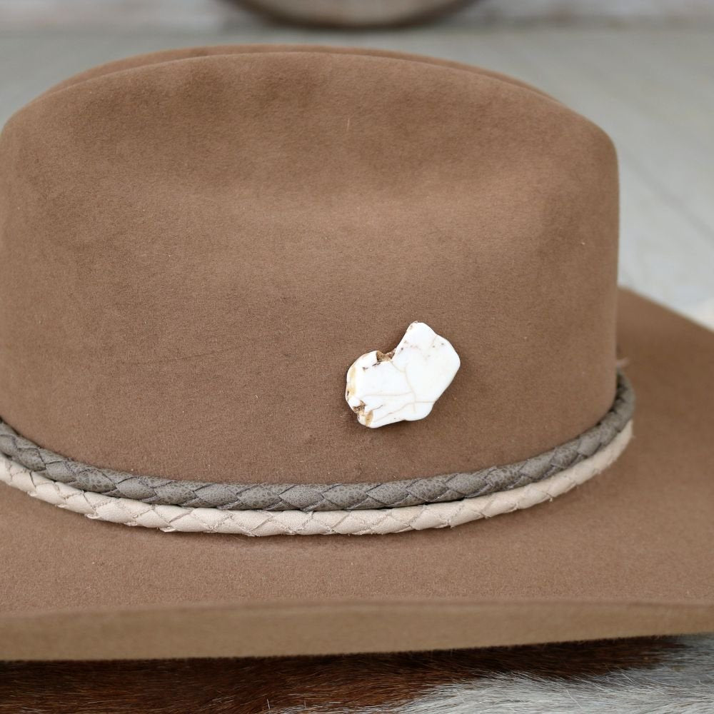 White Stone Hat Pin