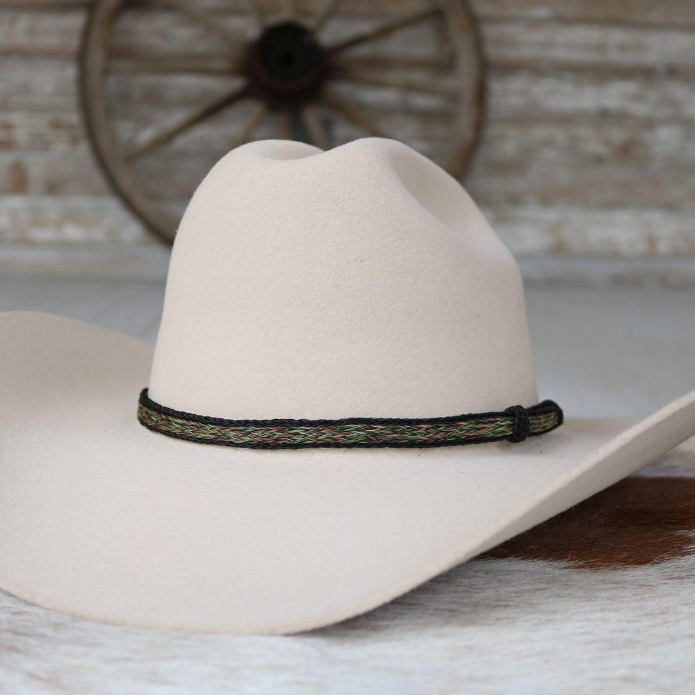 Genuine Horsehair 5 Strand Braided Hat Band - Envy