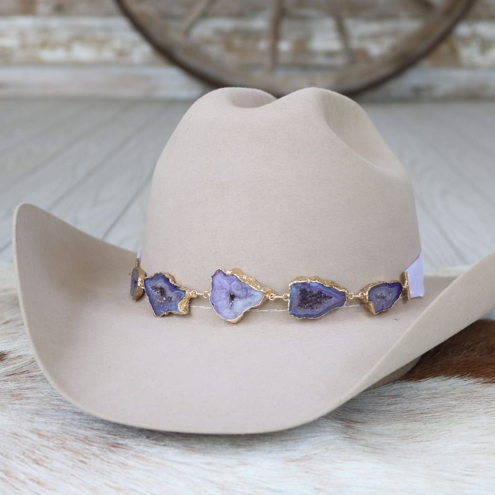 Geode Slice Purple Hat Band – Winnie