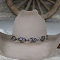 Antiqued Oval Concho Hat Band - Briscoe