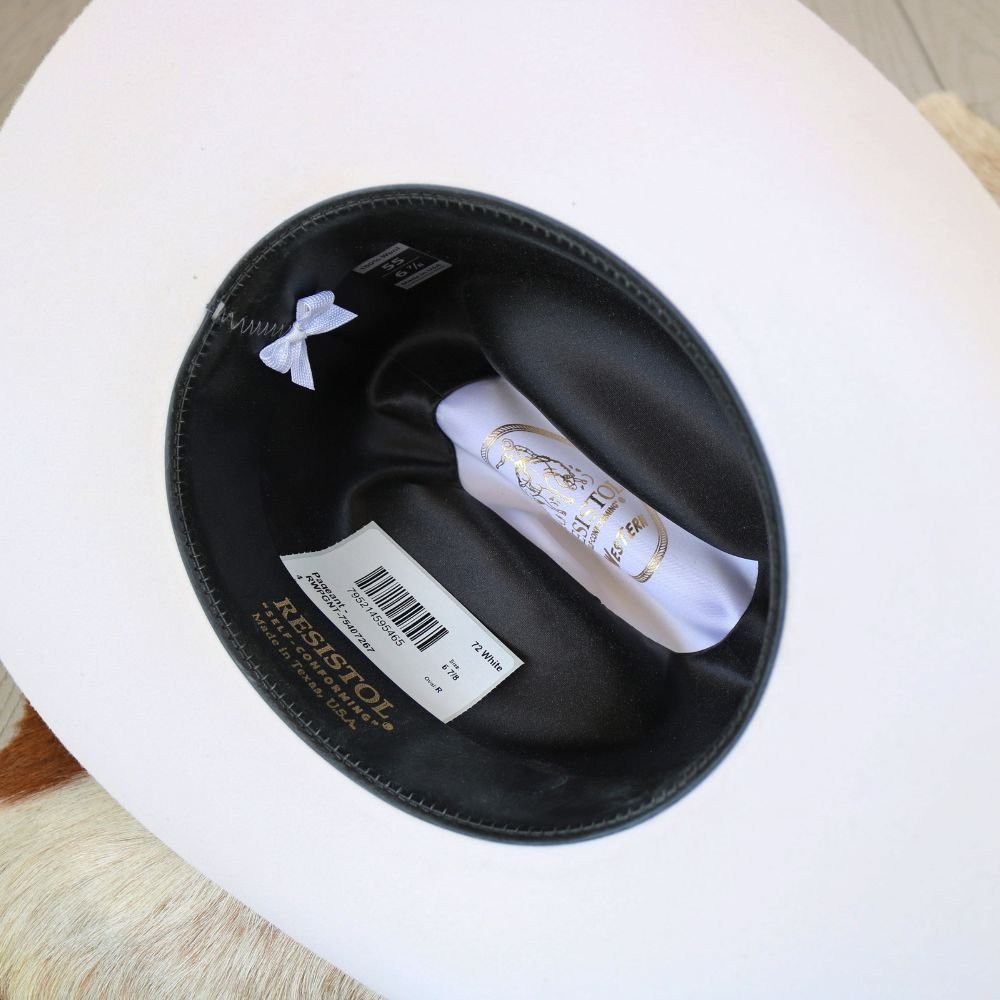 Resistol White Felt 4X Cowboy Hat - Pageant