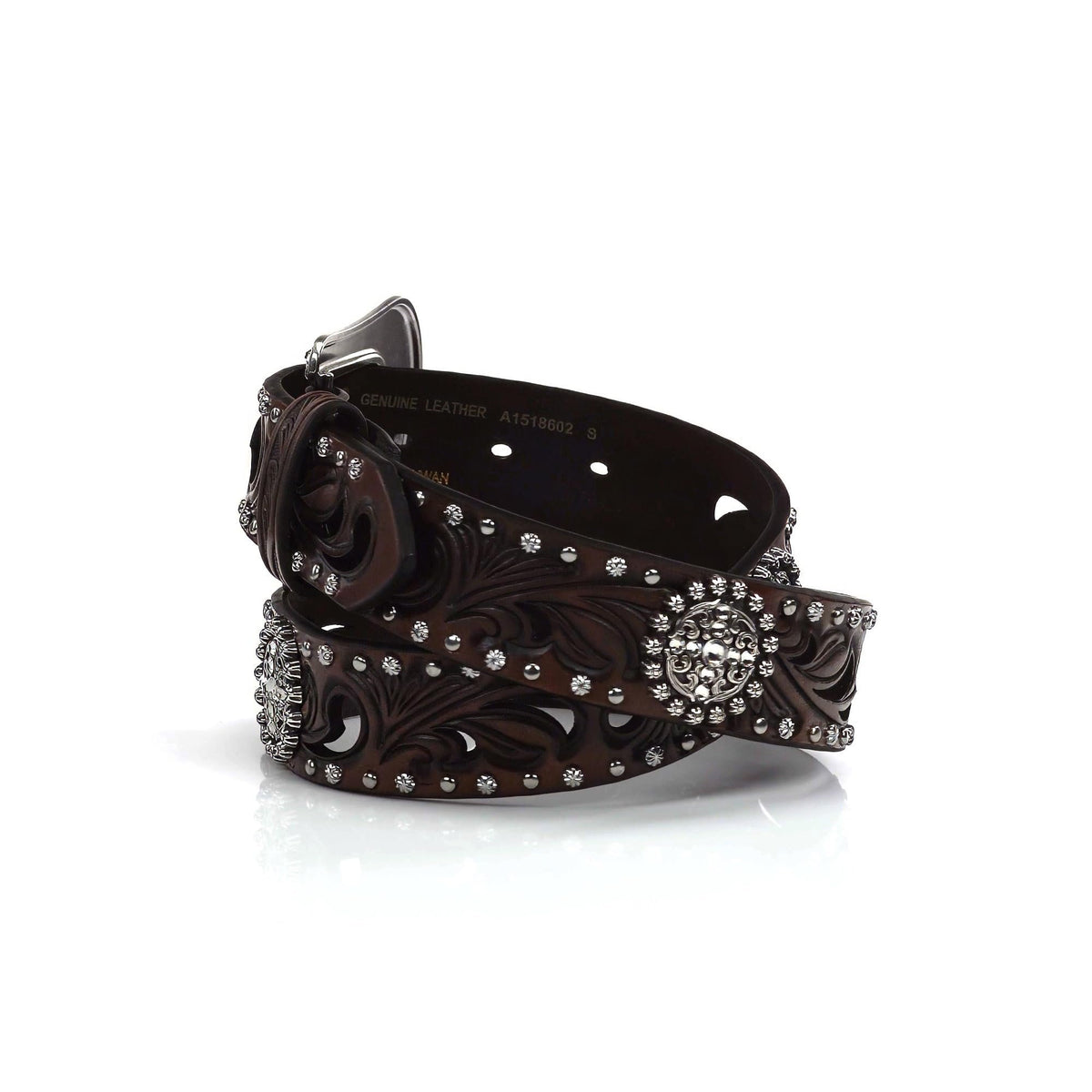 ARIAT Women's Scroll Cutout Concho Nail Belt