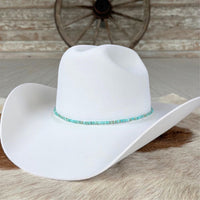 Aqua Blue Shell Hat Band - Remy
