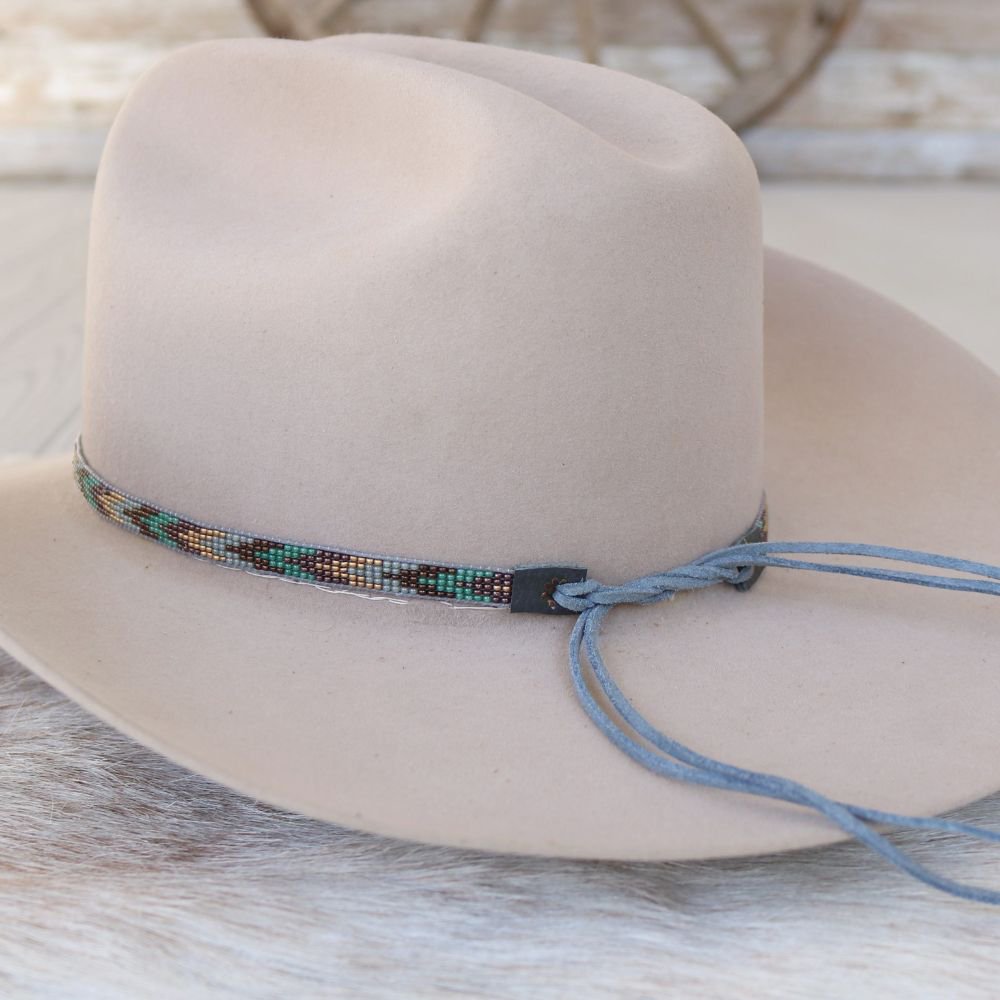 Southwest Slate Chevron Hat Band