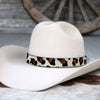 Leopard Print Leather Hat Band - Amelia