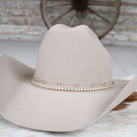 Silver Horseshoe Chain Hat Band
