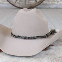 Genuine Horsehair 5 Strand Braided Hat Band with Single Tassel - Ranger