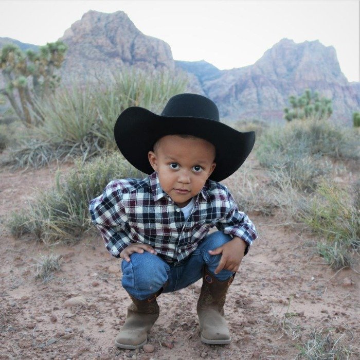 Ariat Youth Wool Black Punchy Cowboy Hat