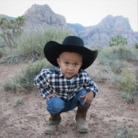 Ariat Youth Wool Black Punchy Cowboy Hat