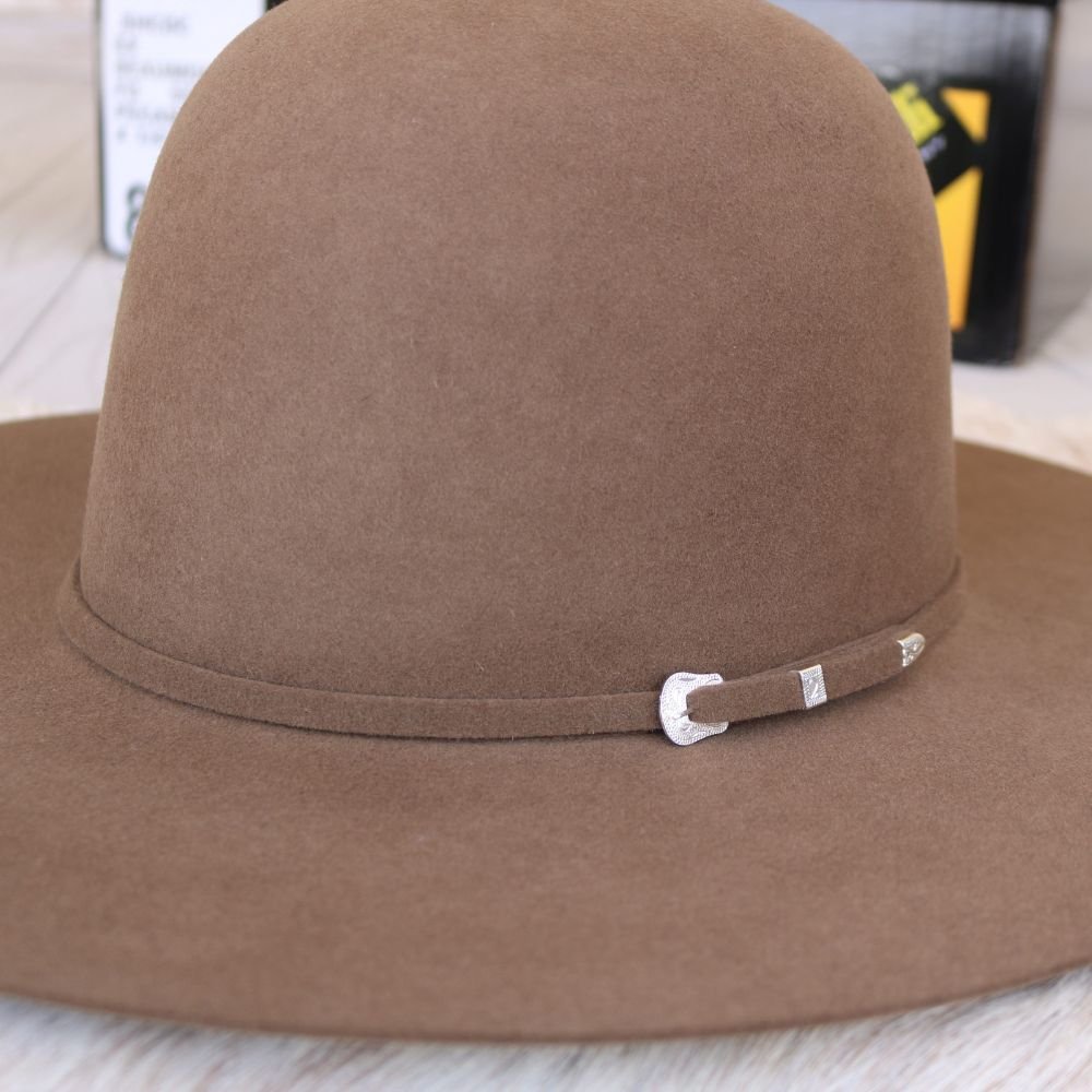 Serratelli Pecan 6X Beaumont Open Crown Felt Cowboy Hat - Size 8