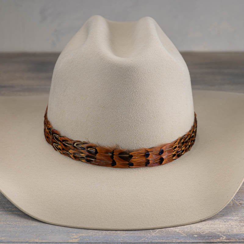Western Feather Hat Band - Rust