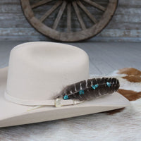 Turquoise Turkey Hat Feather