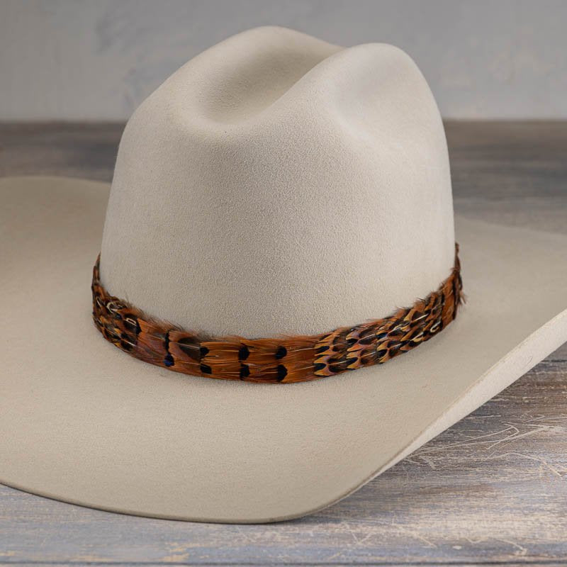 Western Feather Hat Band - Rust
