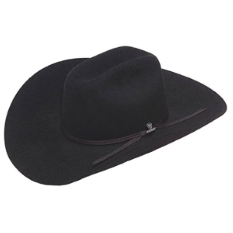 Ariat 6X Black Rabbit Fur Felt Cowboy Hat