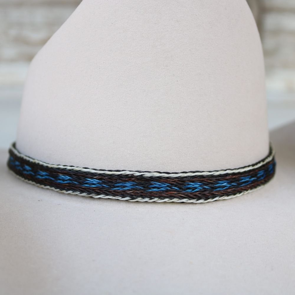 Genuine Horsehair 6 Strand Braided Hat Band with Single Tassel