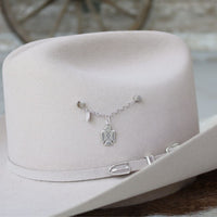 Sterling silver Thunderbird charm pendant on a thin chain bracelet