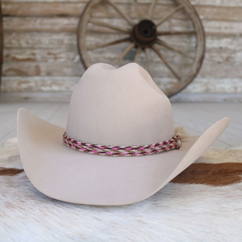Genuine Horsehair 6 Strand Braided Hat Band with Single Tassel
