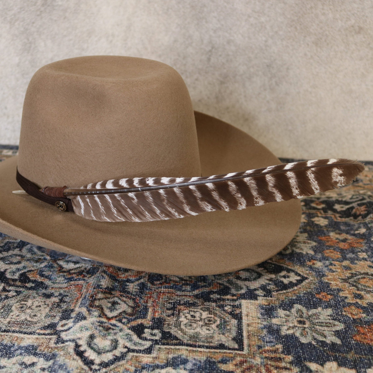 Turkey Feather Hat Accent - The Goliad