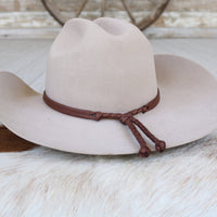 Dark Brown Deerskin Leather Hat Band