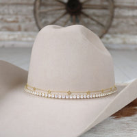 14K Gold Plated Star Chain Hat Band