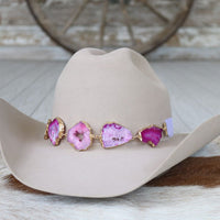 Geode Slice Pink Hat Band – Arden