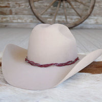 Maroon Multi-Strand Beaded Hat Band