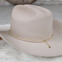 14K Tennis Chain Rhinestone Hat Band – The Dolly