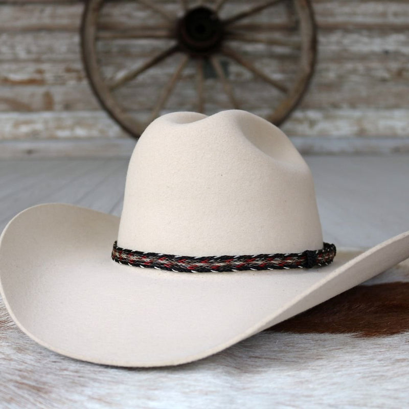 Horsehair Red Braided Hat Band - Roulette