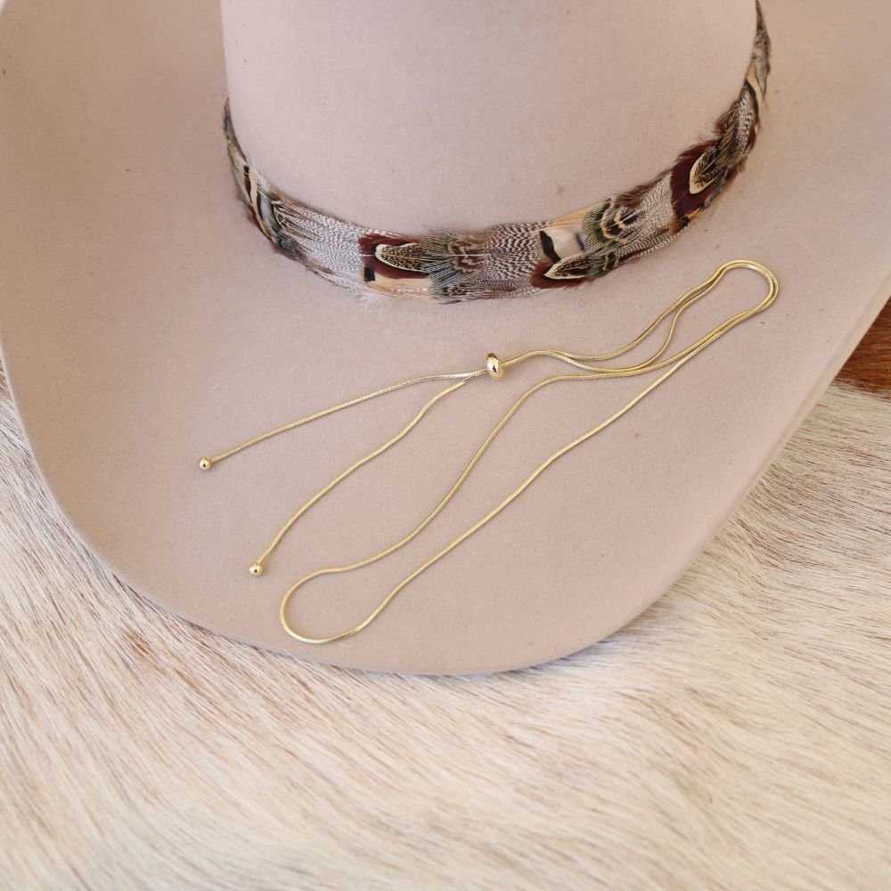Gold Plated Snake Chain Hat Band