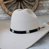 Black Leather Hat band with Silver Conchos - The Bandit