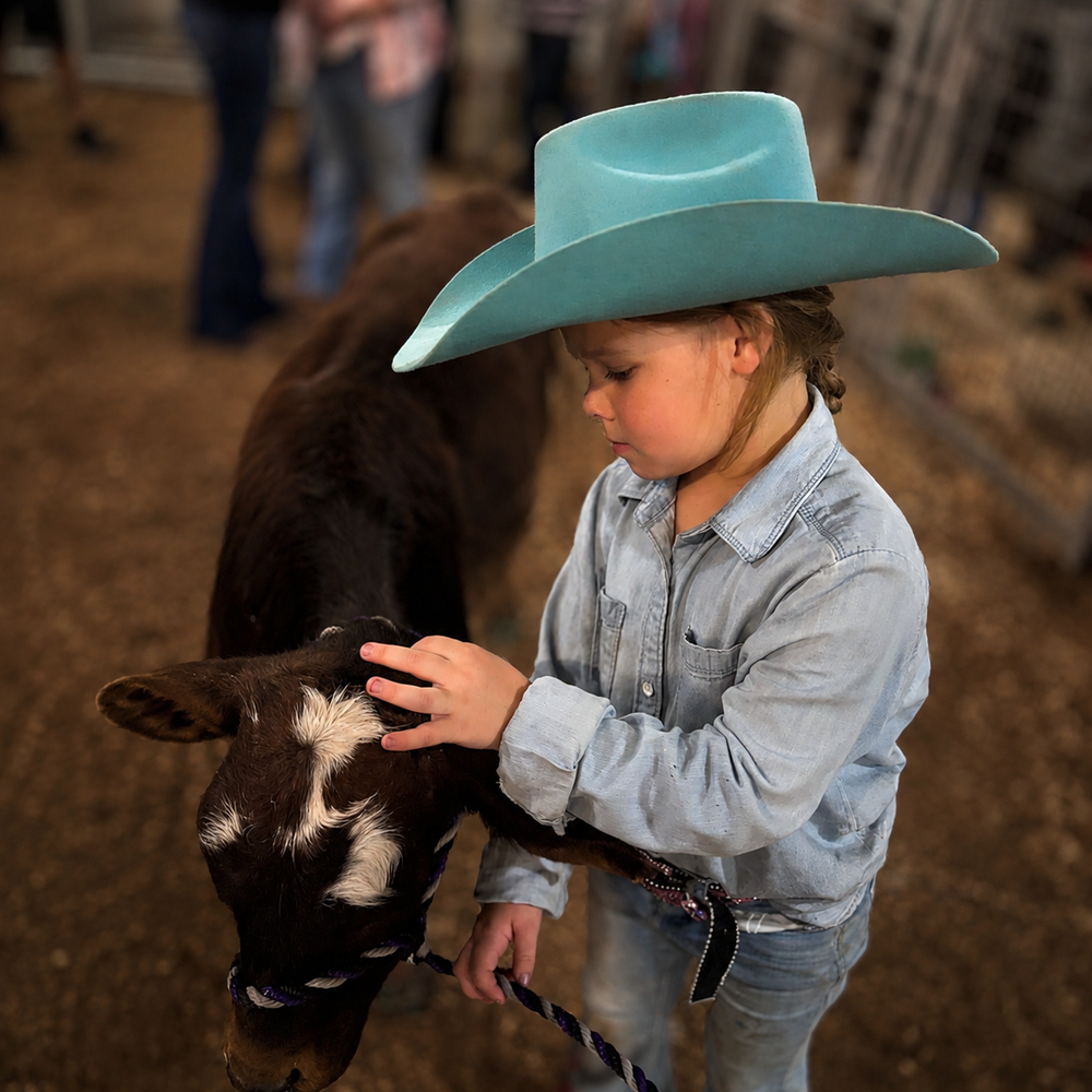 Twister Girls Bright Blue Cowboy Hat