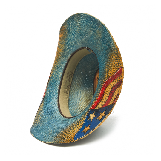 Patriotic Straw Cowboy Hat | Stampede | American Flag