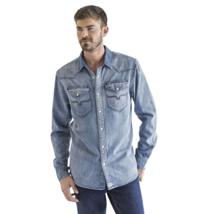 Kimes Ranch Dark Indigo Grimes Denim Shirt