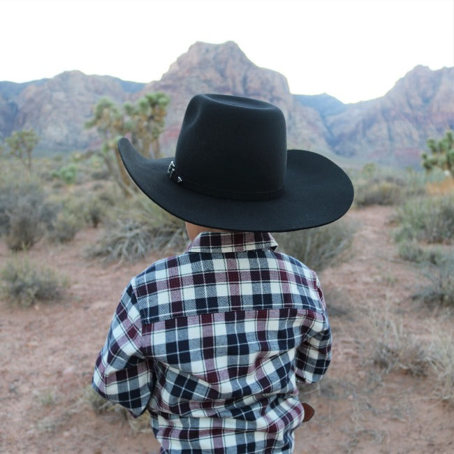 Ariat Youth Wool Black Punchy Cowboy Hat