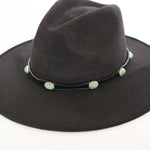 Hat Bands | Leather | Turquoise Stone | Robin