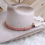 Horsehair Pink Braided Tassel Hat Band