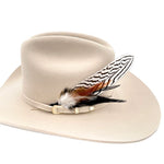 western feather accent Feather Hat Accent - Zebra