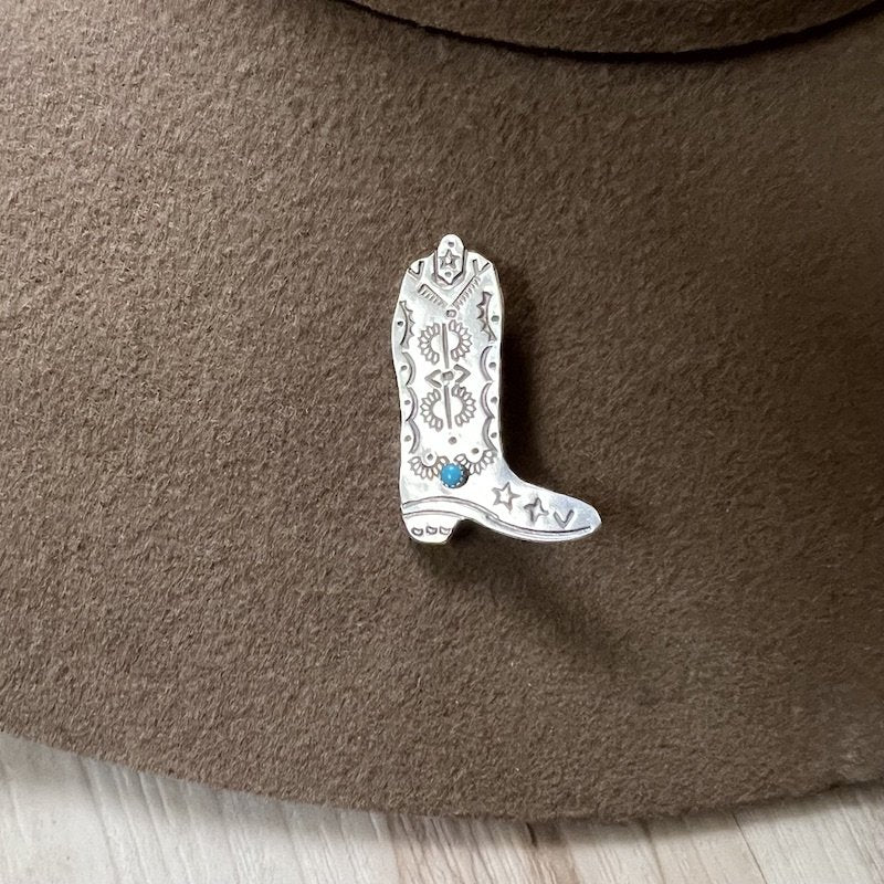 Peyote Bird Sterling Silver Boot Pin