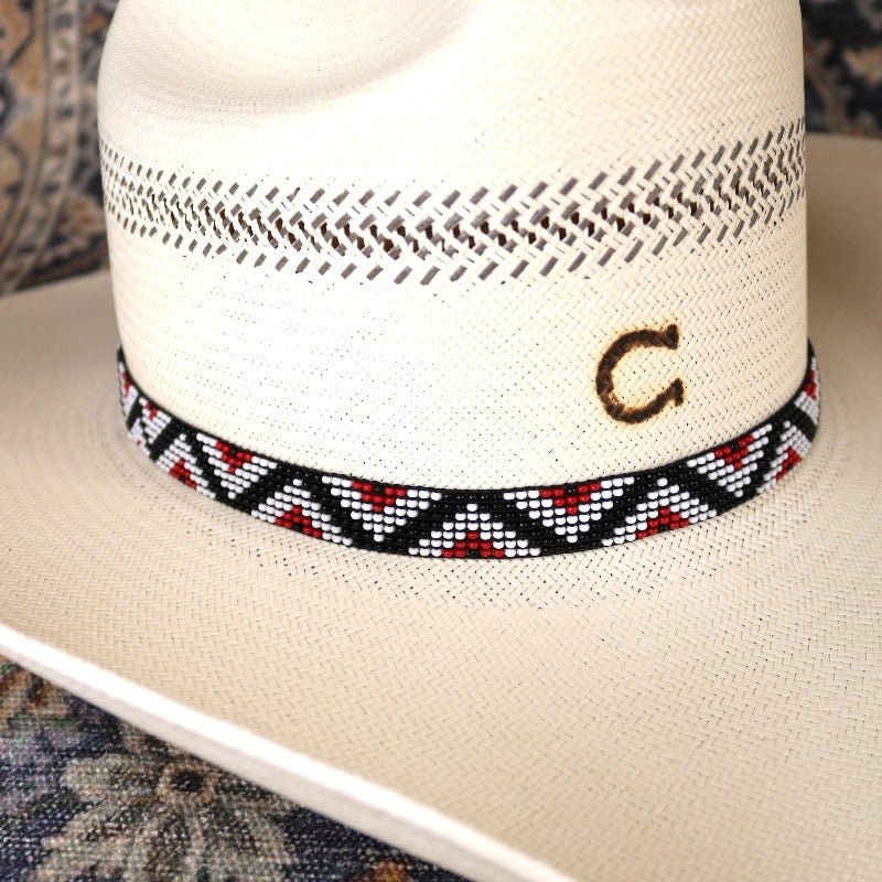 Western Beaded Hat Band - Chevron