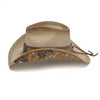 Women's Straw Cowboy Hat | Stampede | Rhinestones | Yellow Flowers
