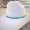 Rhinestone Bling & Turquoise Hat Band