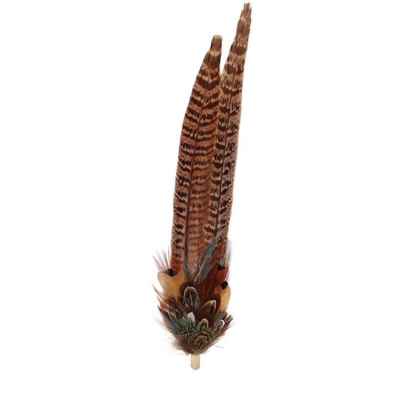 Western Feather Hat Pin Natural