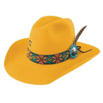 charlie 1 Horse Yellow Felt Cowboy Hat - Gold Digger