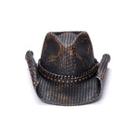 Canvas Cowboy Hat | Stampede | Rolled Brim | Black
