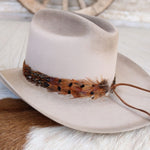 Western Feather Hat Band - Rust