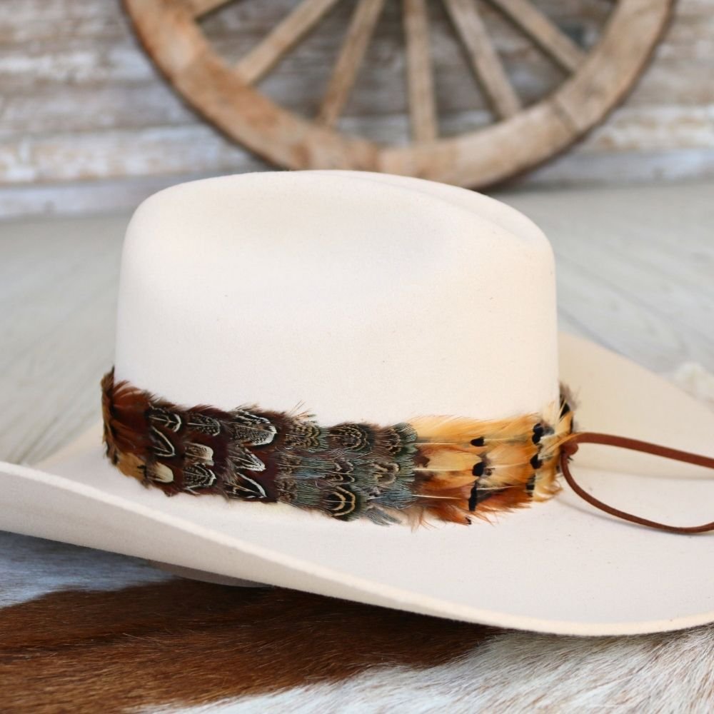 Wide Feather Hat Band for Cowboy Hat – Western Hat Accessory